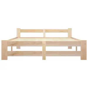 Berkfield Bed Frame Solid Pine Wood 140x200 cm