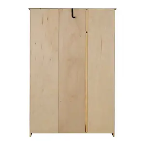 PANAMA NATURAL WAX PINE 3 DOOR WARDROBE