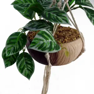 85cm Hanging Artificial Pothos Plant with Planter