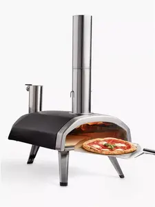 Ooni Fyra 12 Portable Outdoor Pizza Oven, Black/Silver