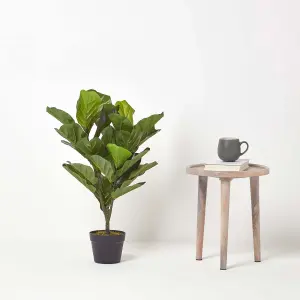 Homescapes Artificial Fiddle Leaf Fig Tree in Pot, 70 cm Tall