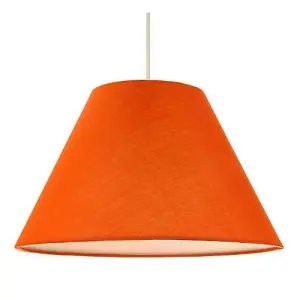 12 Vibrant Oange Cotton Coolie Lampshade Suitable for Table Lamp or Pendant