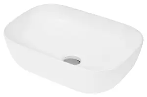 Square Ceramic Countertop Vessel without Overflow - 455mm