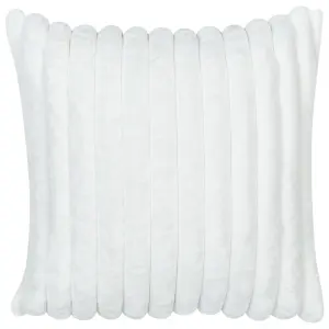 Set of 2 Cushions RAKYA Faux Fur 45 x 45 cm Solid Tufted White