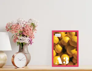 A3 Bright Pink Picture Frame Fits A3 (29.7 x 42cm - 11.7 x 16.5in) Poster, Photo, Artwork, or Print.