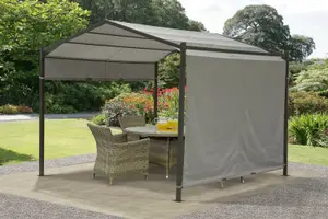 Garden Store Direct Cannes 3m x 3m Steel Gazebo with Moveable Canopy