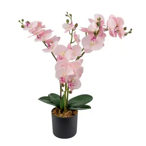 60cm Artificial Orchid Plant in Pot  Realistic House Plant for Elegant Home Decor