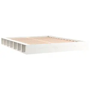 Berkfield Bed Frame without Mattress White 160x200 cm Solid Wood