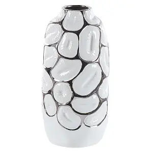 Decorative Vase CENABUM Ceramic White