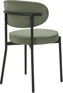 DUSK Mia Set Of 2 Dining Chairs - Matte Velvet - Sage Green