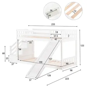 Selke Single (3') Solid Wood Bunk Bed