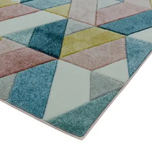 Modern Easy to Clean Geometric Rug For Living Room-120cm X 170cm