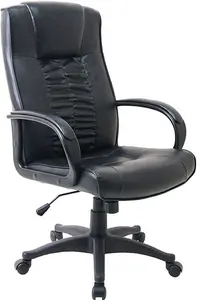 Omega Black Leather Office Chair