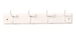 White 4 Hook rail, (L)458mm