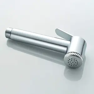 Bidet Sprayer Attachment for Toilet UK, Handheld Muslim Shower for Toilet with Hose and Holder, Chrome, Silver M20282