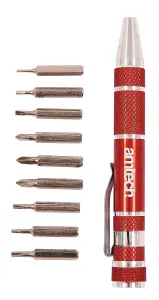 Amtech L0490 9-in-1 Screwdriver bit set