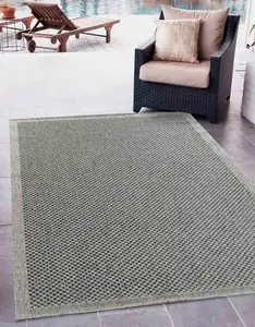 Modern Checkered Design Outdoor-Indoor Rugs Dark Grey 160x230 cm