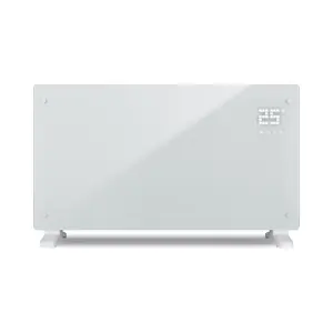 WiFi Smart Electric Glass Panel Heater 2500W Wall Mounted Or Free Standing White