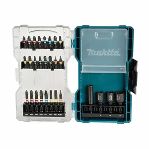 Makita E-07048 Bit Set in a Clear Case - 28 Pieces