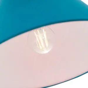 12 Vibrant Teal Cotton Coolie Lampshade Suitable for Table Lamp or Pendant