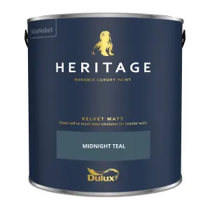 Dulux Trade Heritage Midnight Teal Velvet matt Wall paint, 2.5L