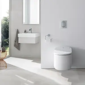 Grohe Sensia arena Alpine White Wall hung Toilet with Soft close seat & Concealed cistern