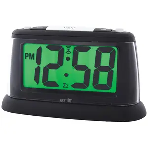 Juno Jumbo LCD Alarm Clock with Snooze & Smartlite Backlight Black