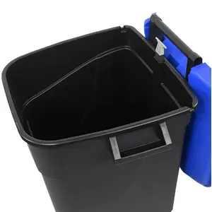 120 Litre Wheelie Bin with Foot Pedal - Blue Lid