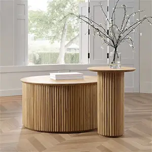 Maru Oak Round Side Table, Oak - Daals - Side Tables