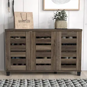 Lismore 16 Pair Shoe Storage Cabinet/Lismore shoe cabinet for 16 pairs of shoes Dark Dusty Oak