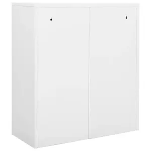 Berkfield Office Cabinet White 90x40x102 cm Steel