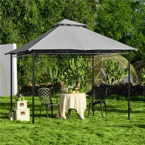 Yaheetech Dark Grey 3.3 x 3.3m Outdoor Garden Patio Gazebo with Water-resistant Fabric