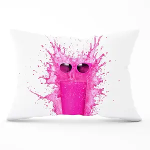 Pink Splashart Glass Cushions 33cm x 48cm