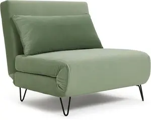 Habitat Roni Single Velvet Chairbed - Laurel Green