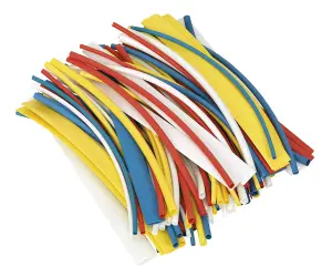 Sealey Heat Shrink Tubing Mixed Colours 200mm 100pc HST200MC