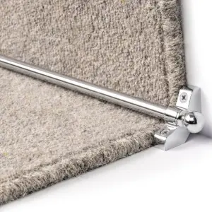 Hollow Stair Carpet Runner Rods - Easy To Install Affordable Stair Rod Bars - Chrome Finish - 70cm (27.5") width