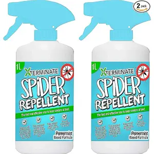 Xterminate Spider Repellent 2 Litre Super Strength Natural Peppermint Oil. Repels and Deters Spiders