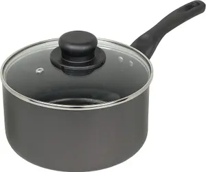 18cm Milk Pan And Glass Lid Sauce Pot Tea Handle Kitchen Non Stick Cookware New