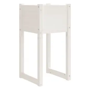 Berkfield Planters 2 pcs White 40x40x81 cm Solid Wood Pine