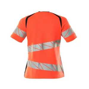 Mascot Accelerate Safe Ladies Fit T-shirt (Hi-Vis Red/Dark Navy)  (X Small)