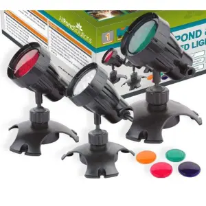 All Pond Solutions Pond or Garden Submersible LED Light Set PGLED-3