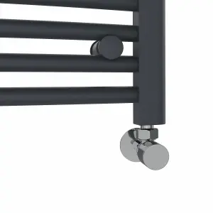 Rinse Modern Bathroom Heated Towel Rail Ladder Radiator 1000x500mm Curved for Bathroom Kitchen Anthracite