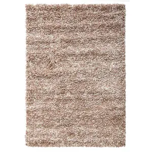 Mixed Beige Thick Shaggy Rug - California - 60x230cm (2'x7'8")