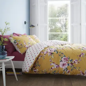 Canterbury Floral Reversible Double Duvet Cover Set with Pillowcases with Pillowcases Duck Egg / King Duvet Cover + 2 Standard Pillowcases