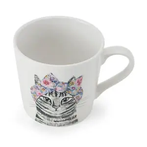 Mikasa Tipperleyhill Cat Print 380ml Mug