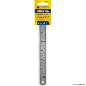 Pack Of 5 Stainless Steel Ruler Metal Set 6 Inch Engineers Measuring Rule Hand Tool 150mm