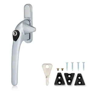 XFORT Cockspur Left Window Handle Installation Kit in Satin Chrome