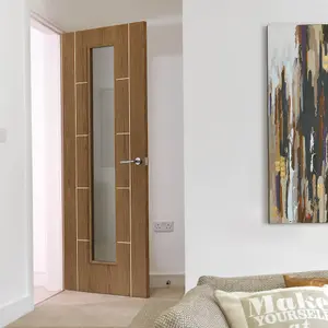 Mocha Painted - Finished Glass Internal Door