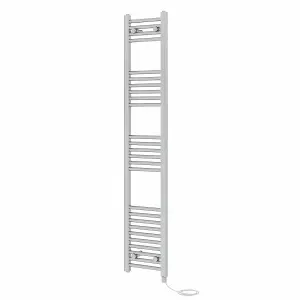 Rinse Bathrooms 800W Electric Heated Warming Towel Rail Bathroom Radiator Chrome - 1600x300mm