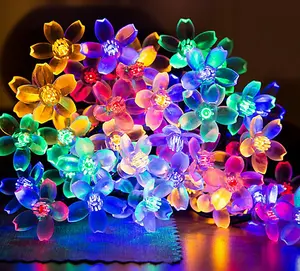 6.5 Metres 30 Lamps Colourful Sakura Solar Camping Light String